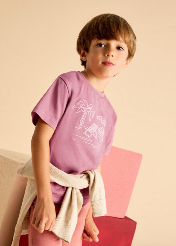 Camiseta m/c bordado