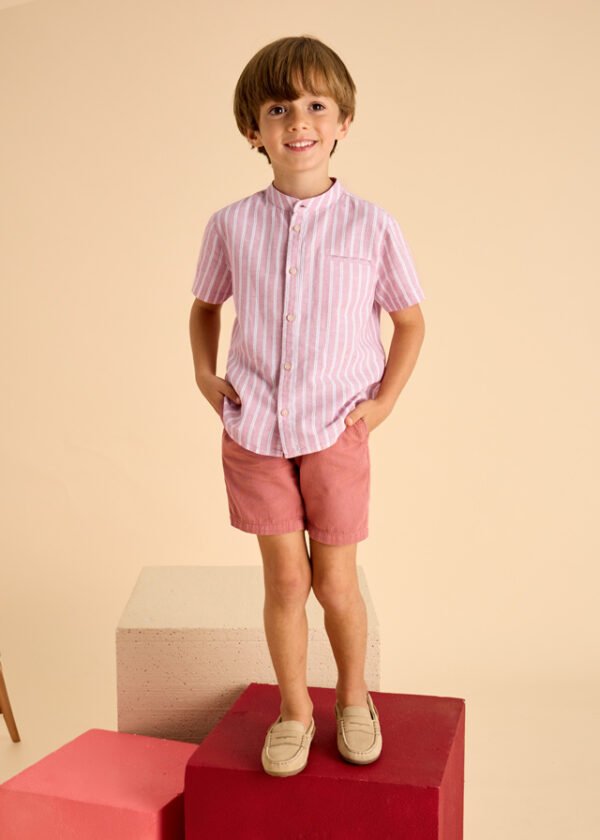 Camisa m/c cuello mao lino - Imagen 2
