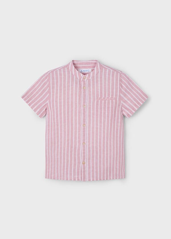 Camisa m/c cuello mao lino - Imagen 3