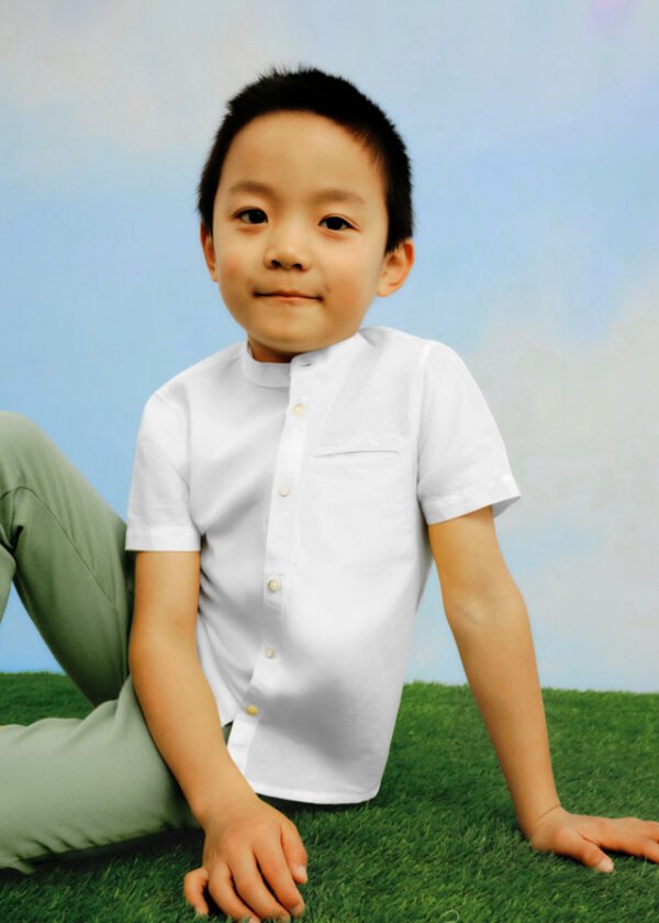 Camisa m/c cuello mao lino - Imagen 7