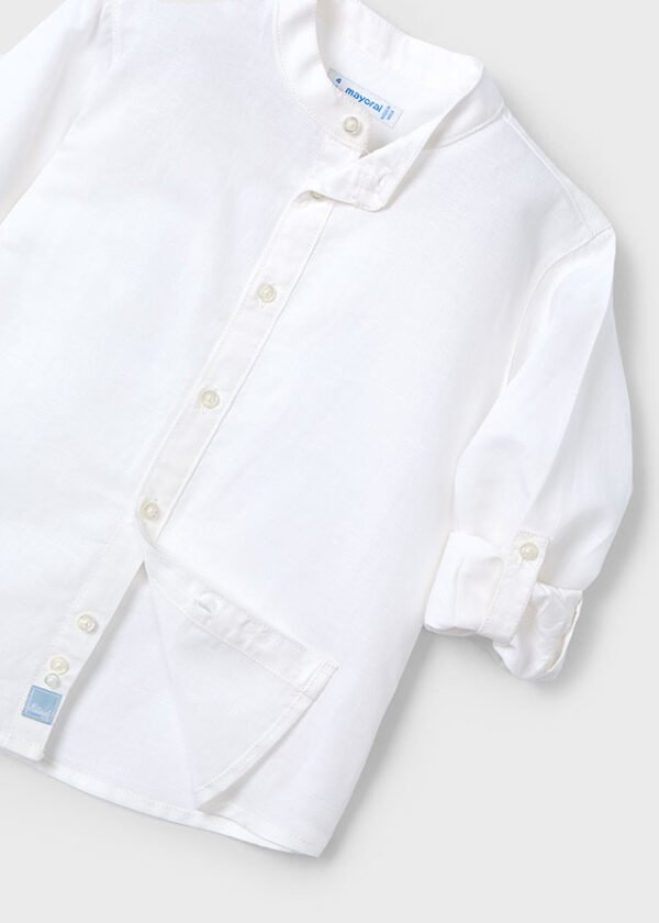 Camisa m/l cuello mao lino - Imagen 3