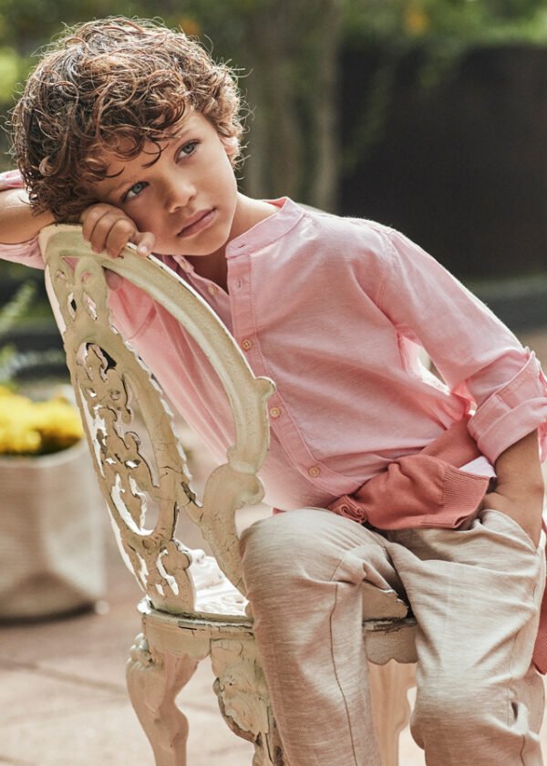 Camisa m/l cuello mao lino - Imagen 4