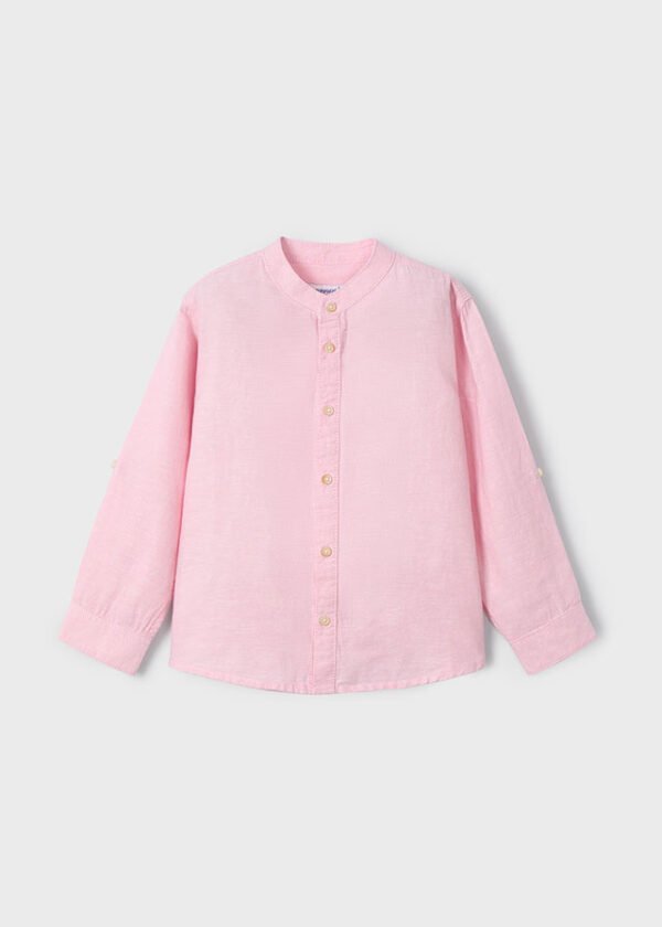 Camisa m/l cuello mao lino - Imagen 5