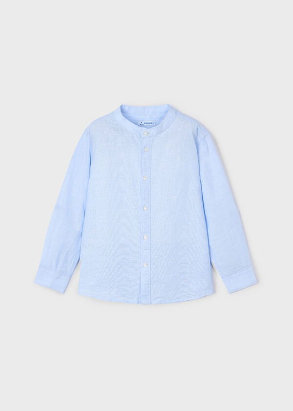 Camisa m/l cuello mao lino - Imagen 8