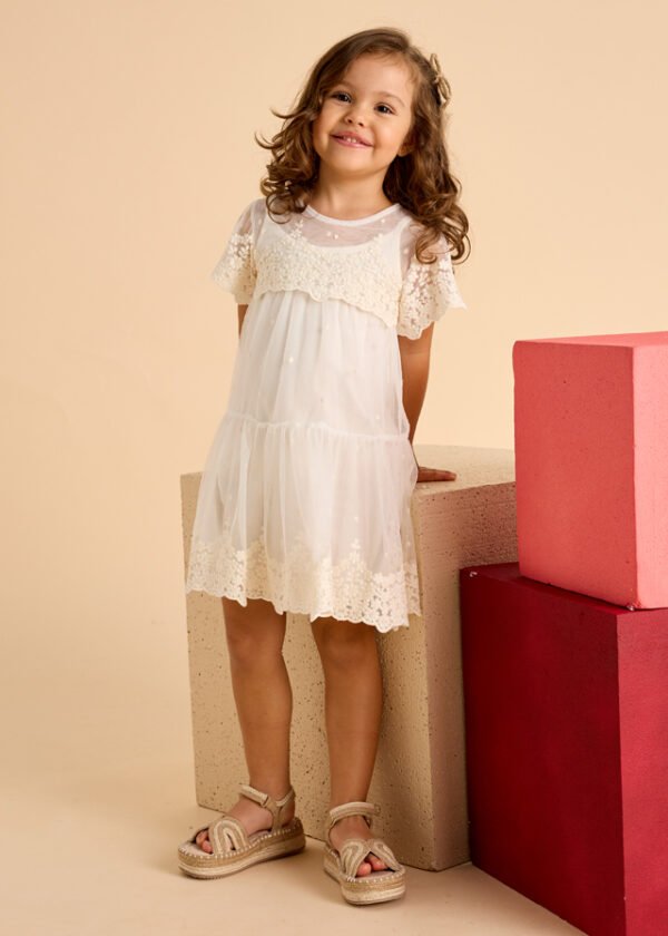 Vestido tul bordado - Imagen 3