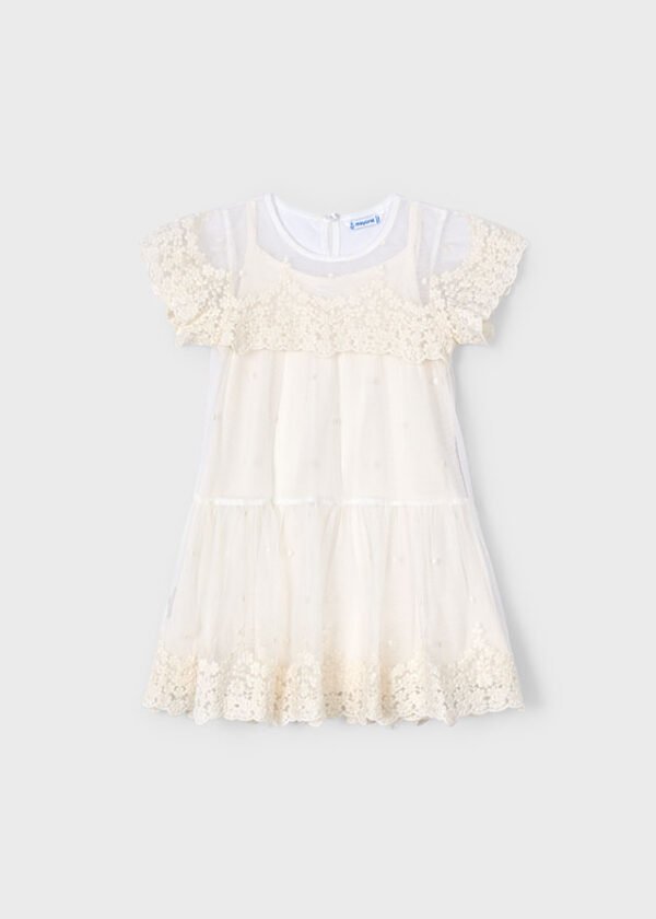 Vestido tul bordado - Imagen 4