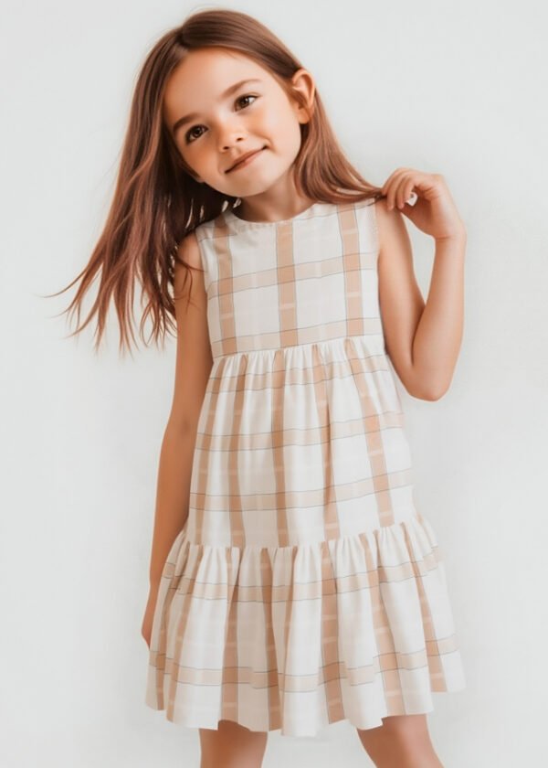 Vestido cuadros lino