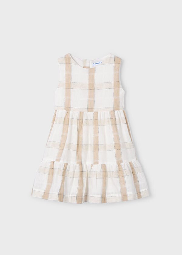 Vestido cuadros lino - Imagen 2