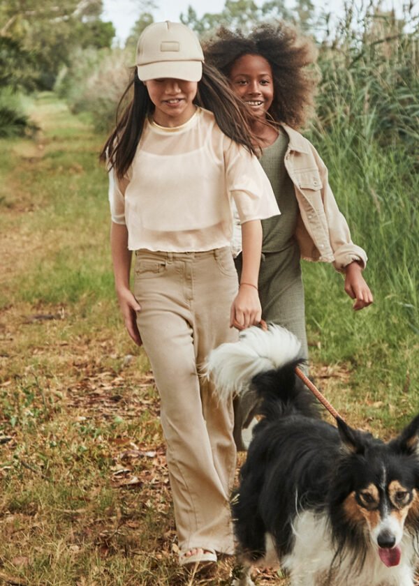 Pantalon largo sarga